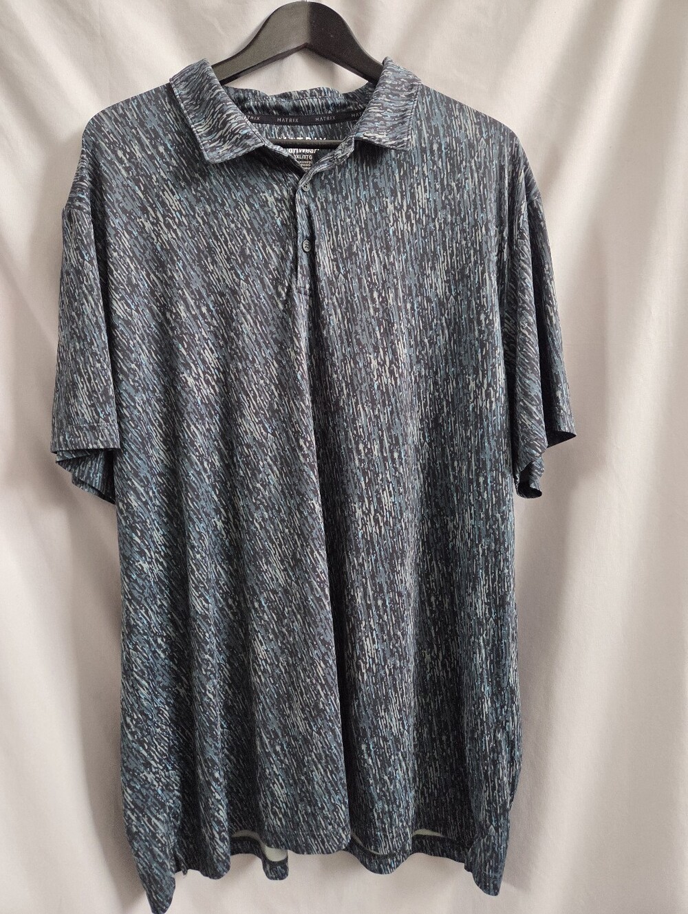 Men's Heathered Slate Blue Polo Shirt - Lightweight Casual